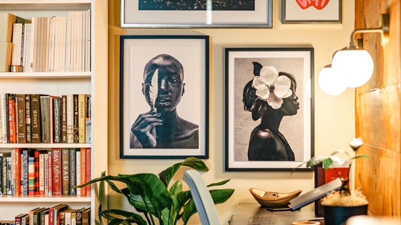 Framed Wall Art: Large Scale Black and White Portraits