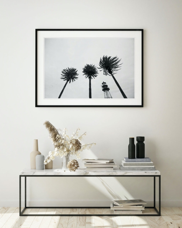 Framed Wall Art: Modern Coastal Wall Art Decor Print