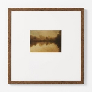 Framed Wall Art Square Wide Mat Misty Landscape Print