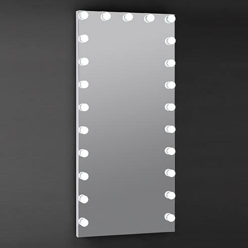 Full Length Mirror, Hollywood LED Bulbs, Frameless Look