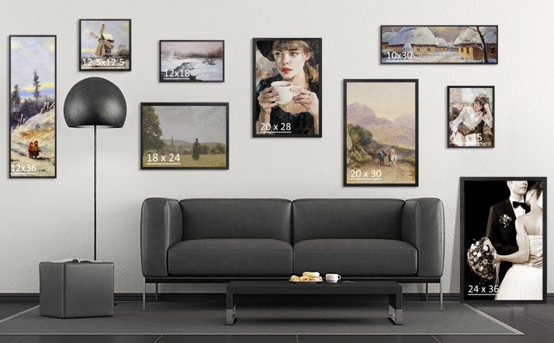 Gallery Wall Picture Frames in Matte Black for Modern Layouts