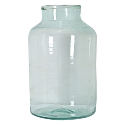 Glass Jar Oversized Silhouette Clear Antique Wide Mouth Rustic Accent