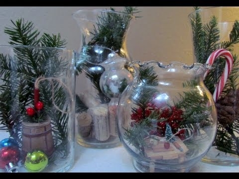 Glass Vases with Assorted Shapes DIY Christmas Terrarium Decor
