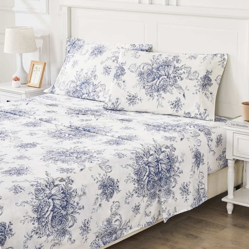 Grey Sheet Set with Channeled Headboard Context Neutral Bedroom