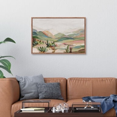 Large Wall Art Painterly Desert Landscape | Desert Bohemian Decor