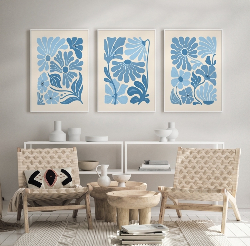 Light Blue Wall Art - Etsy
