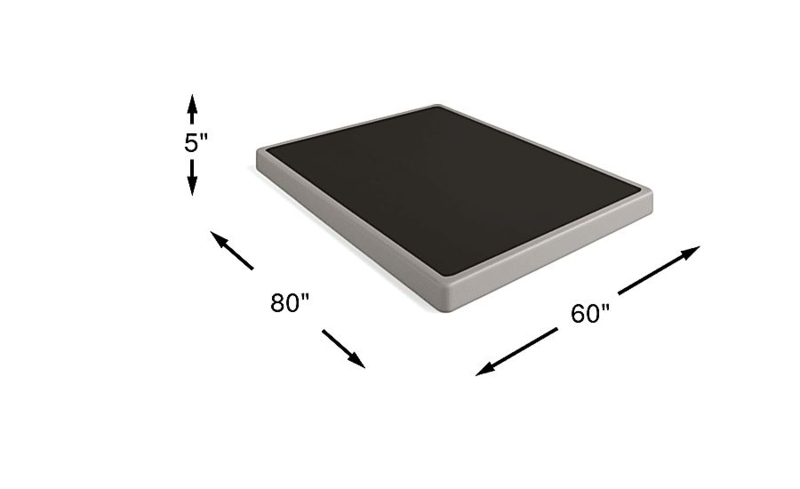 Low Profile Bed Foundation Graphic annotated with 5 Inch Dimension