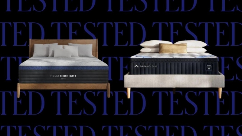 Luxury Hybrid Mattress Comparison on Mid-Century Modern Frames