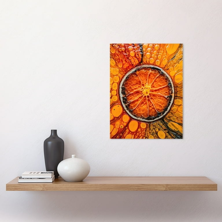 Macro Wall Art Print with Liquid Painting Effect Unframed