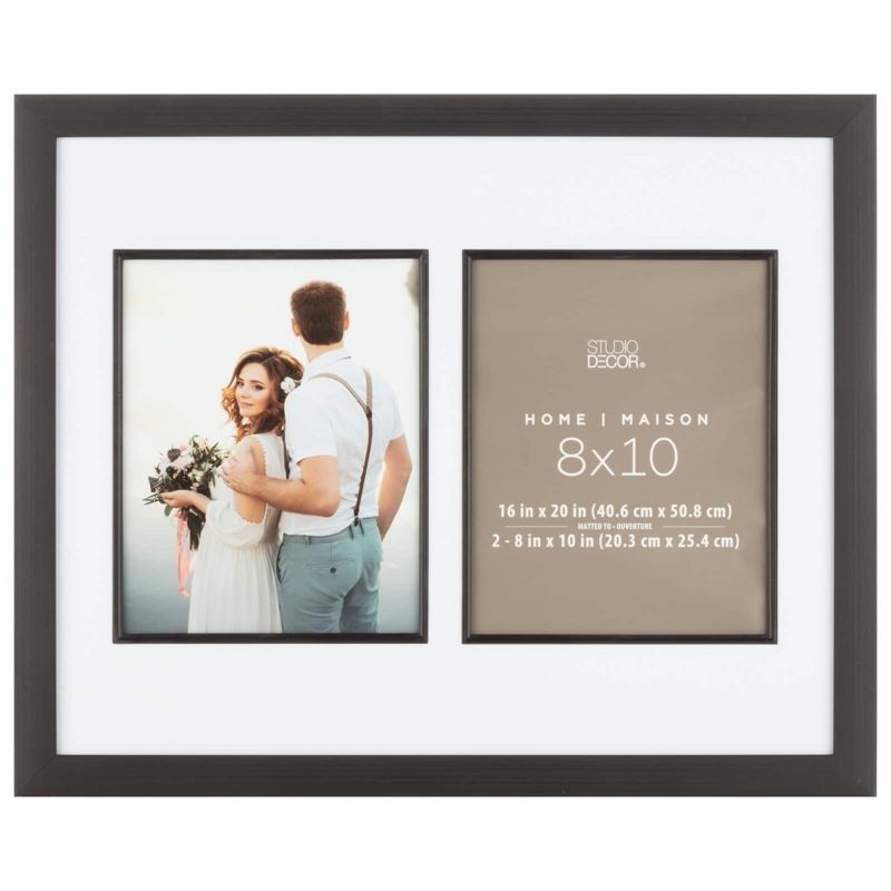 Matte Black Double 8x10 Frame for Minimalist Collage Wall Art