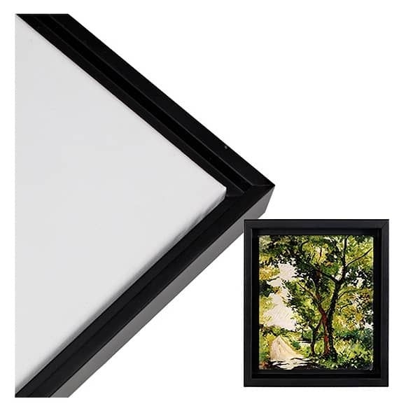 Matte Black Floater Picture Frame for Canvas Art Display