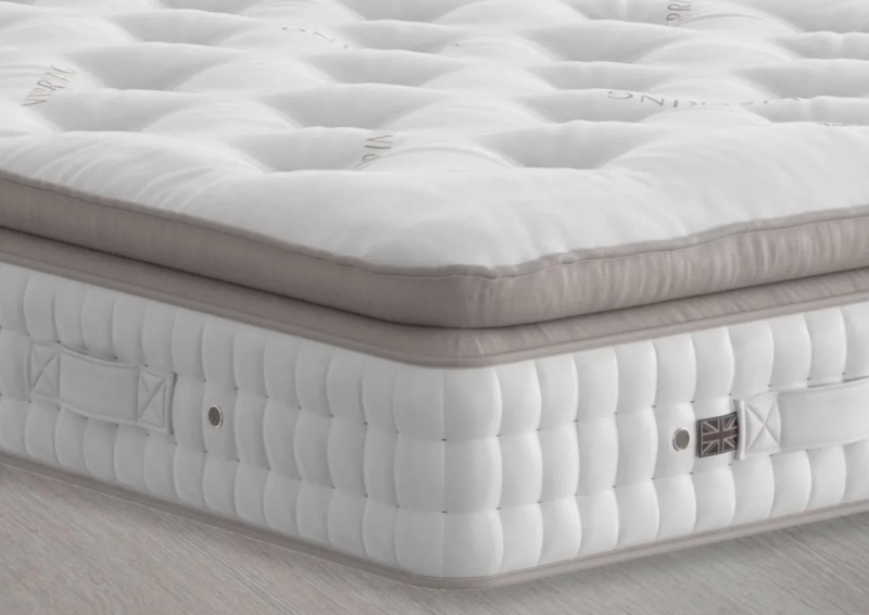 Mattress Fabric Side Handles Pillow Top Taupe Piping