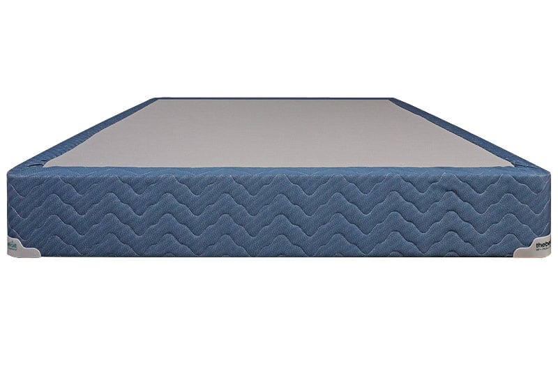 Mattress Foundation, Blue Chevron Quilted Sides with Corner Guards.