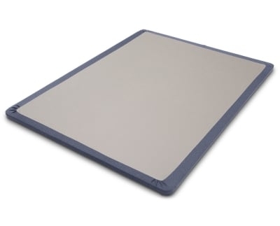 Mattress Foundation: Modern Navy Bed Base with Pleated Corners
