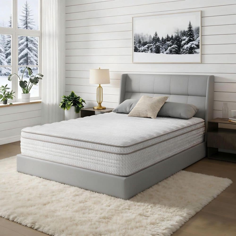 Mattress Quilted Top High Profile Hybrid Farmhouse Styling