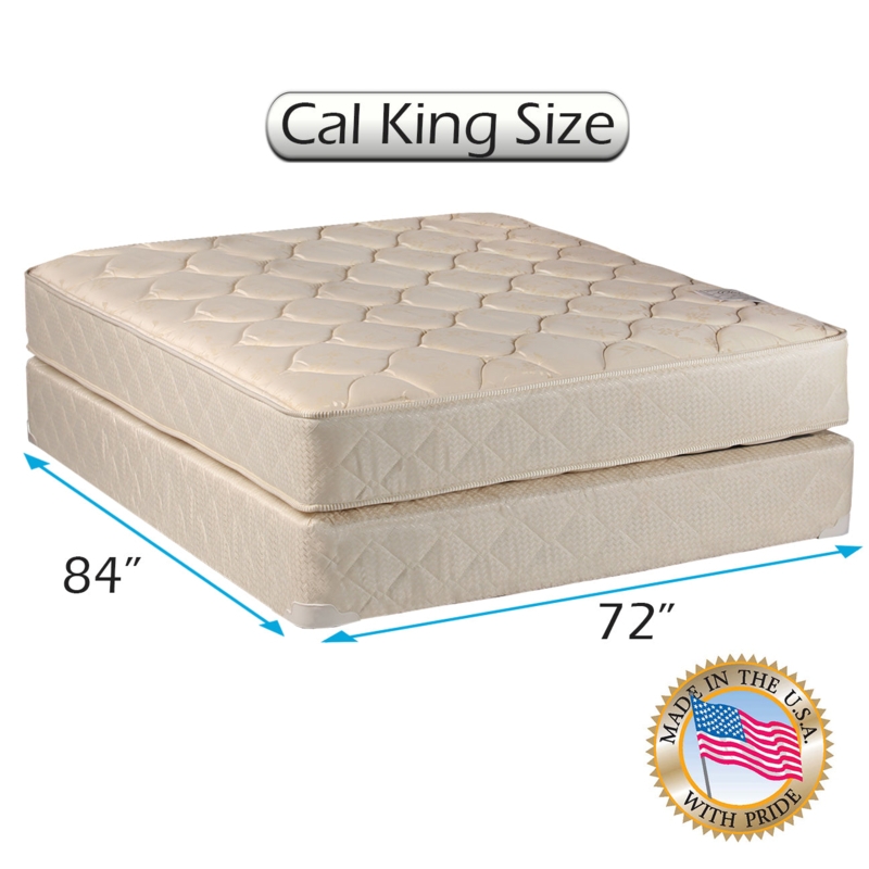 Mattress Set Ivory Quilted Damask Traditional California King Size