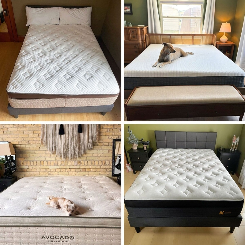 Mattress Tufted Details Grey Multi Layer Construction Modern Styling