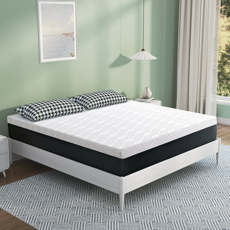 Mattress with Chevron Quilted Surface and Two Tone Design
