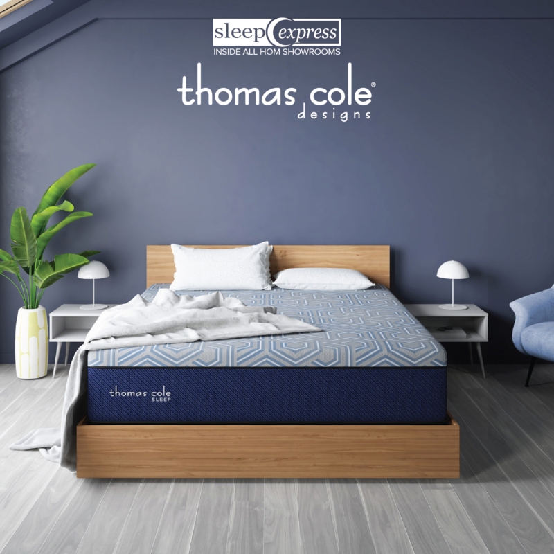 Mattress with Geometric Quilted Top on Low Profile Platform