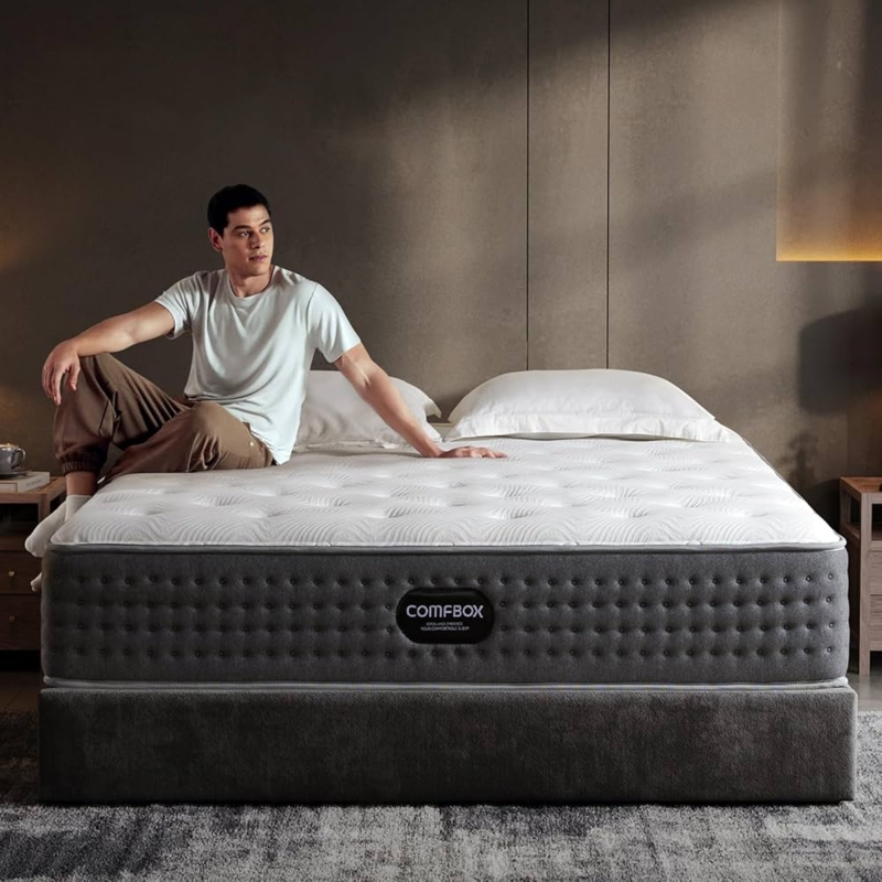 Mattress with High Profile Height and Dotted Texture Sides
