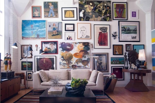 Maximalist Gallery Wall Floor To Ceiling Art Eclectic Collection Ideas