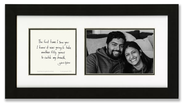 Meaningful Quote Picture Frame with Double Opening Beveled Mat