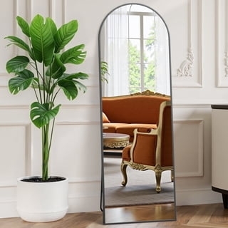 Minimalist Frame Arched Mirror Full Body Length Leaning Entryway Decor