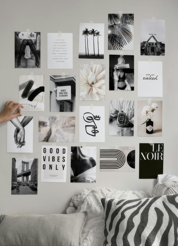 Minimalist Wall Art Set: Bedroom Collage Kit