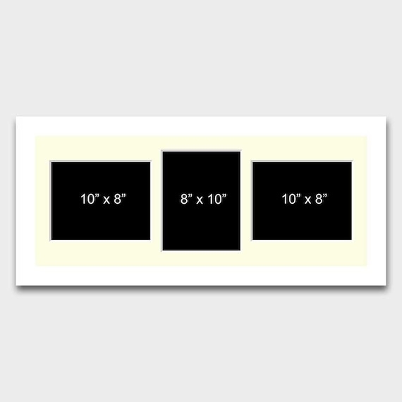 Mixed Orientation Photo Frame with Cream Mat Board Layout