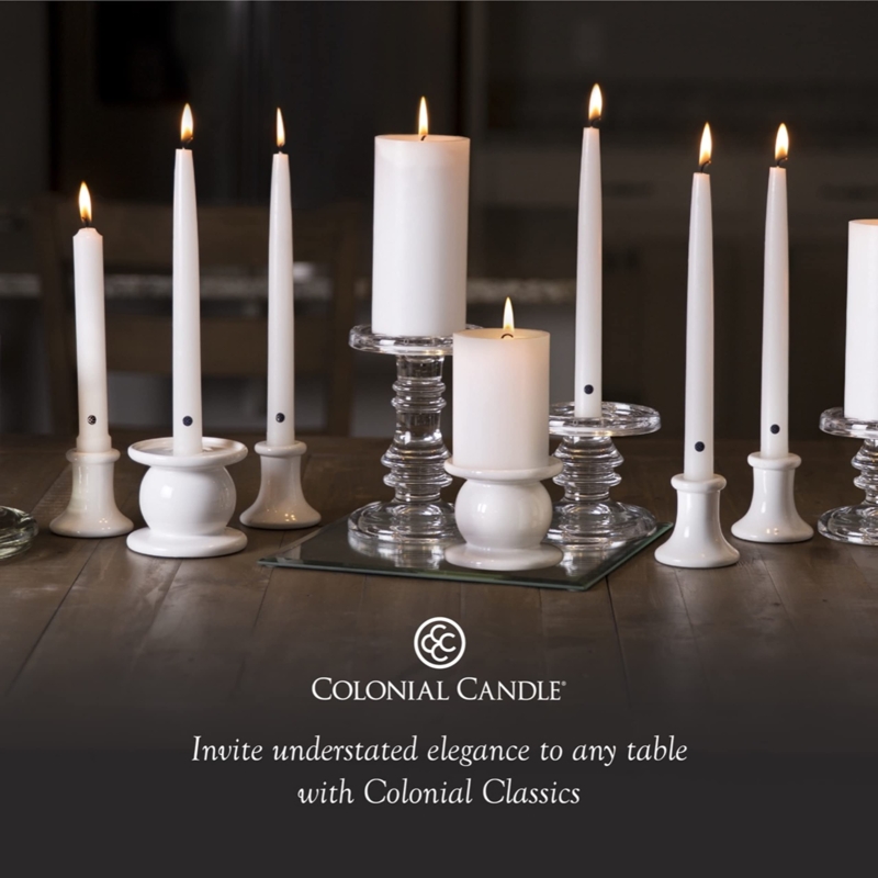 Mixed White Candle Arrangement on Mirrored Tray