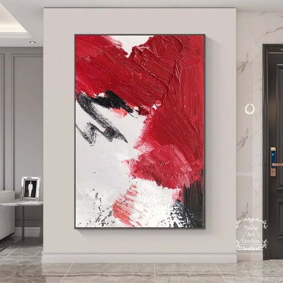 Modern Abstract Wall Art Impasto Texture Bold Accent Painting