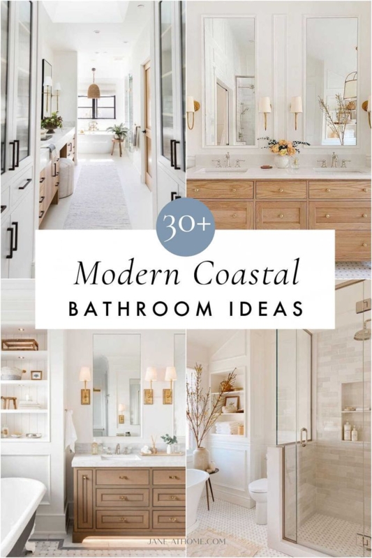 Modern Coastal Bathroom Design Ideas for Small and Primary Bathrooms