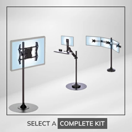 Monitor Floor Stand Modular Components Heavy Duty Base Multi Screen
