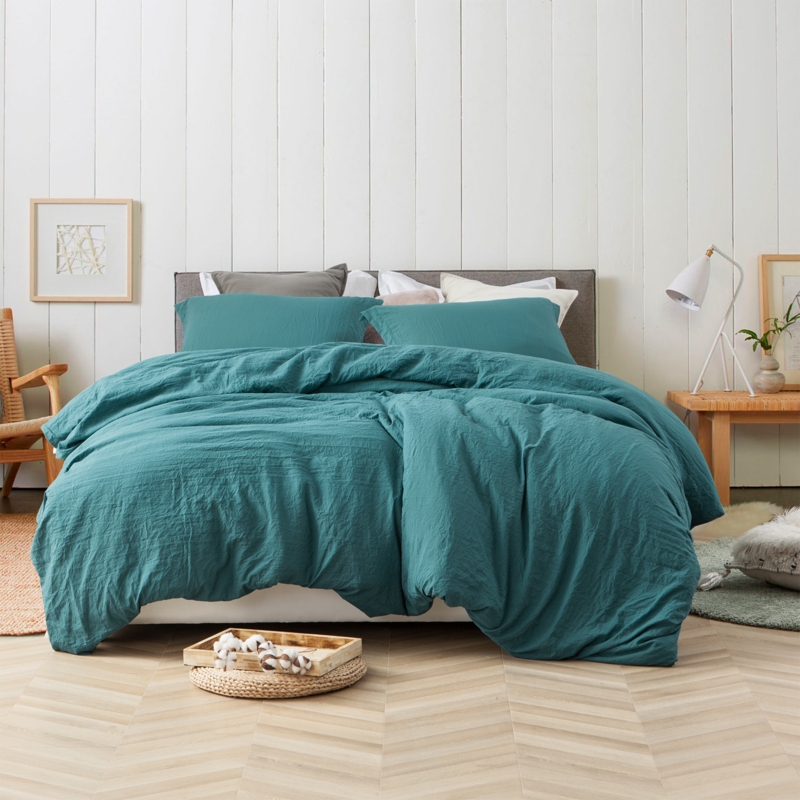 Ocean Depths Teal Comforter, Extra Thick High Loft, Puffy Silhouette