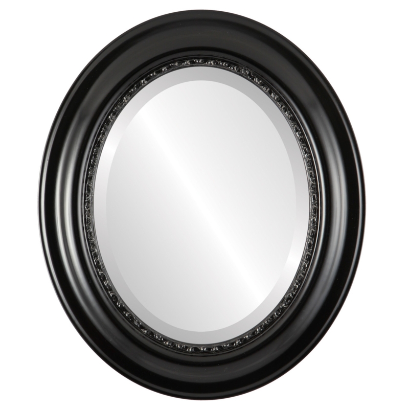 Oval Wall Mirror Beaded Inner Border, Traditional Beaded Wall Mirror
