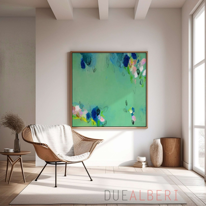 Oversized Abstract Wall Art with Painterly Texture and Matte Finish