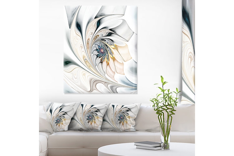 Oversized Wall Art Fractal Pattern & Matching Pillows for Living Room