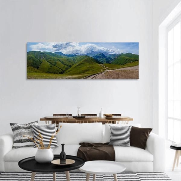 Panoramic Wall Art: Expansive Nature-Inspired Landscape on Canvas.