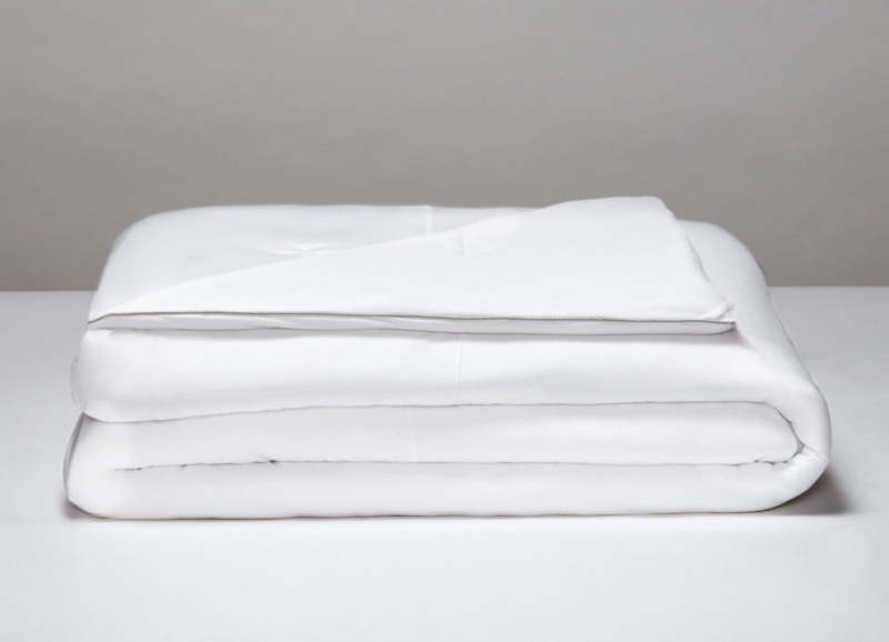 Performance Comforter Bright White Box Stitch Quilted Modern Bedding