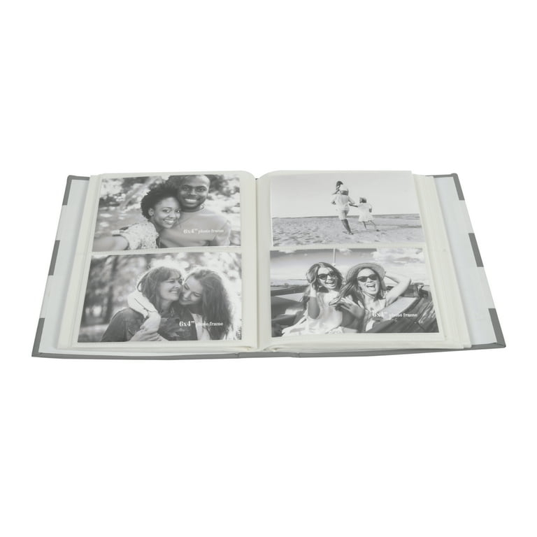Photo Album Clear Photo Sleeves Striped Landscape Family Memory Book