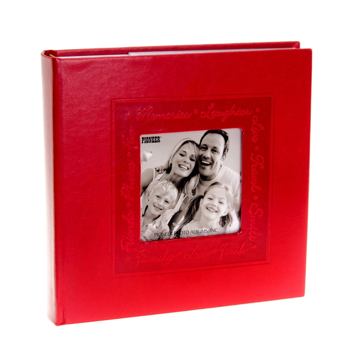 Photo Album Debossed Script Photo Window Sentimental Keepsake Square