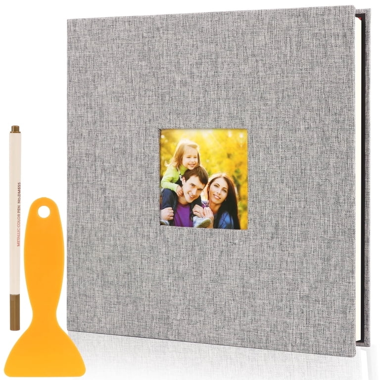 Photo Album Linen Texture Window Accessory Kit Scrapbook Kit