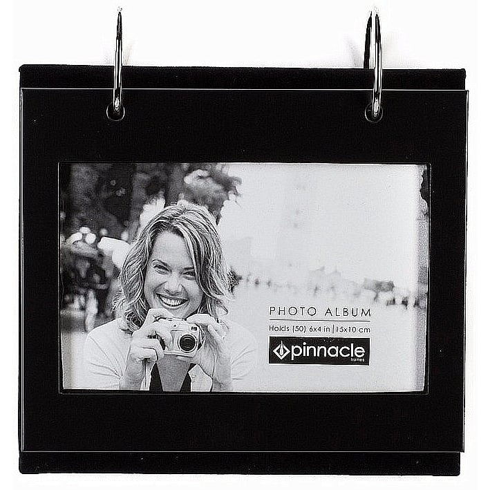 Photo Album Tabletop Flip-Style Ring Bound, Compact 4x6 Photo Organizer