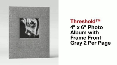Photo Album Woven Linen Frame Front Personalizable Book