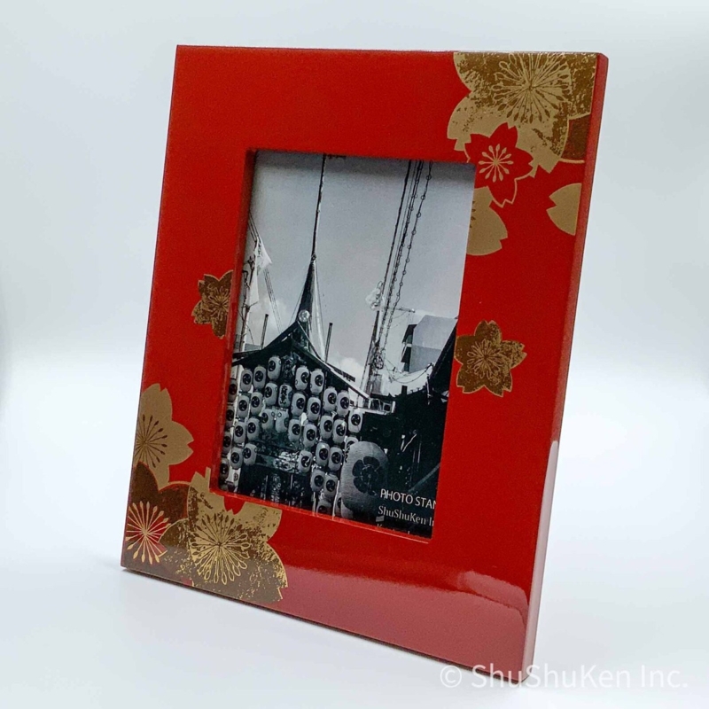 Photo Frame Vibrant Lacquer Cherry Blossom Floral Japanese Style