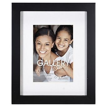 Picture Frame 8x10 with White Mat, Black Frame with White Mat