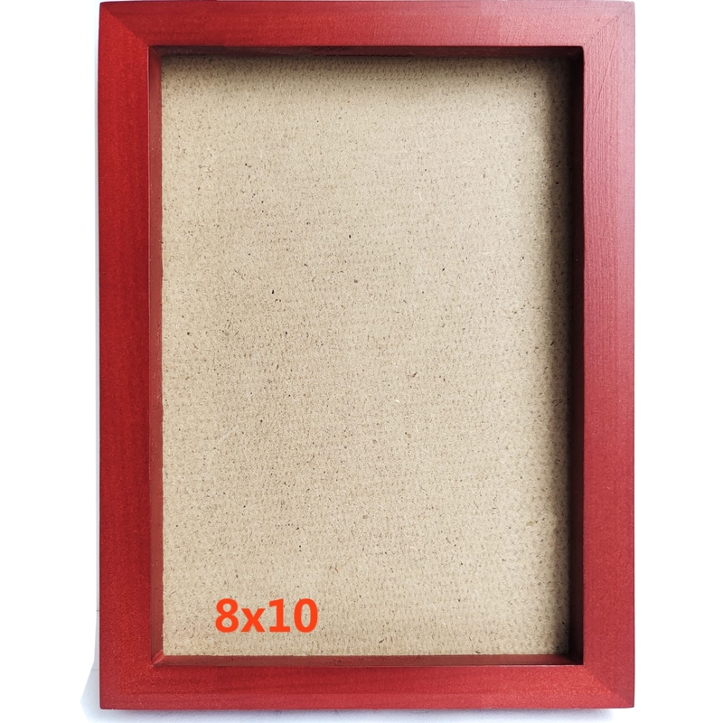 Picture Frame Burgundy Finish Traditional Mitered Wood Grain 8x10