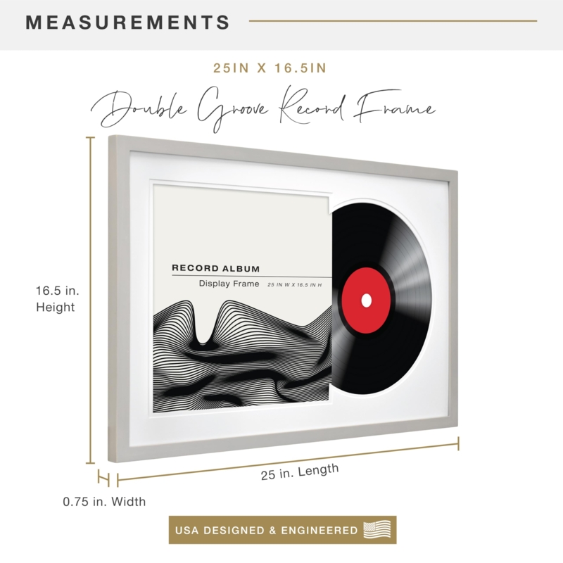 Picture Frame Matte Double Opening Mat Vinyl Record Display Frame