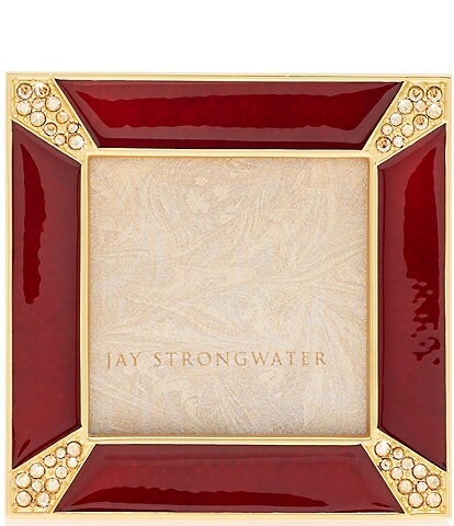 Picture Frame Pave Crystal Corners Luxury Enamel Square Jeweled