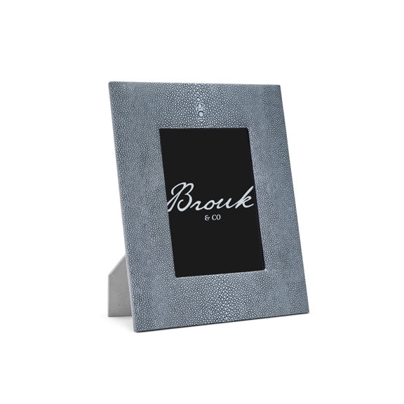 Picture Frame Pebbled Texture Shagreen Look Easel Back Luxe